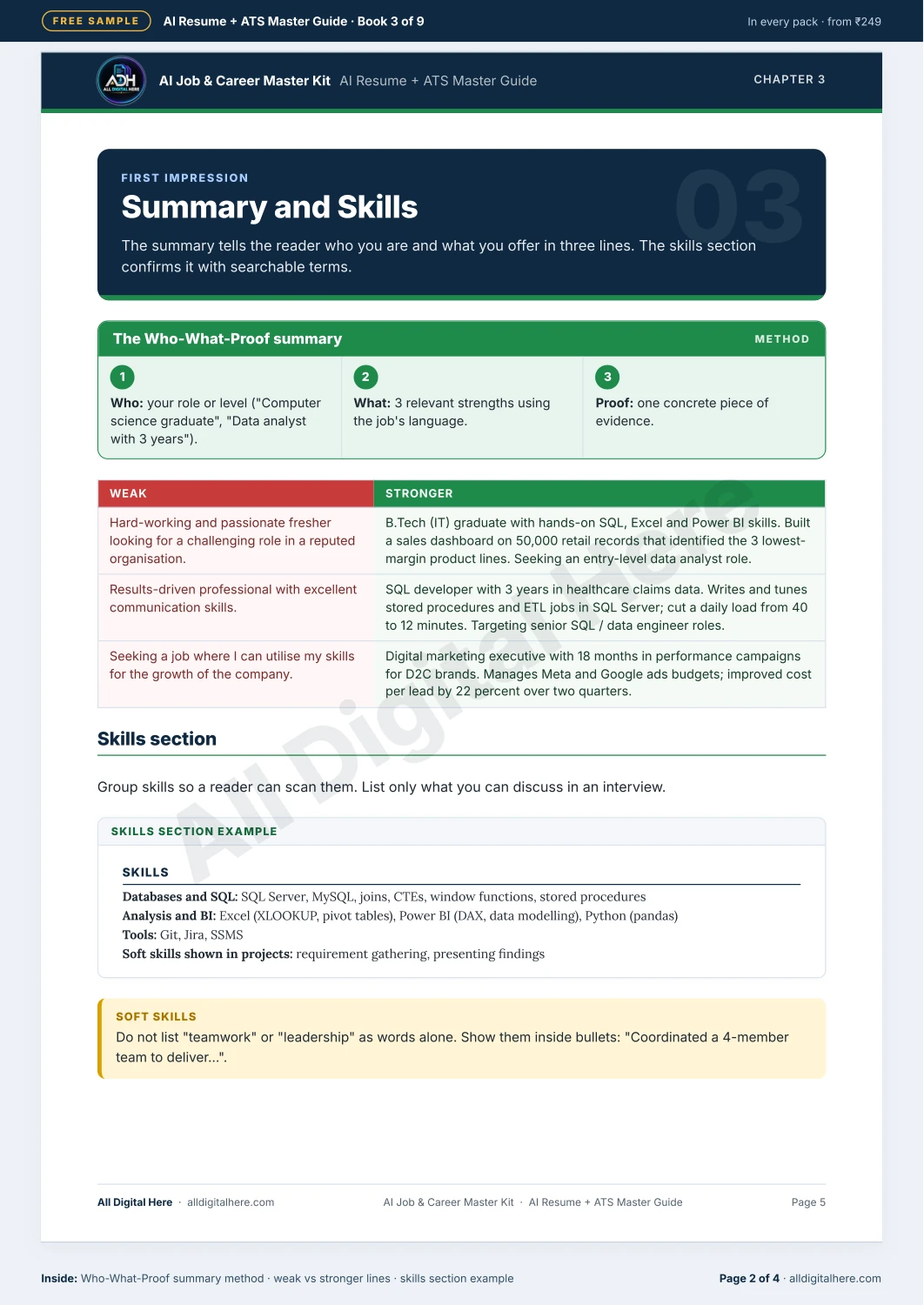 AI Job & Career Master KIT sample PDF — page 2 of 4