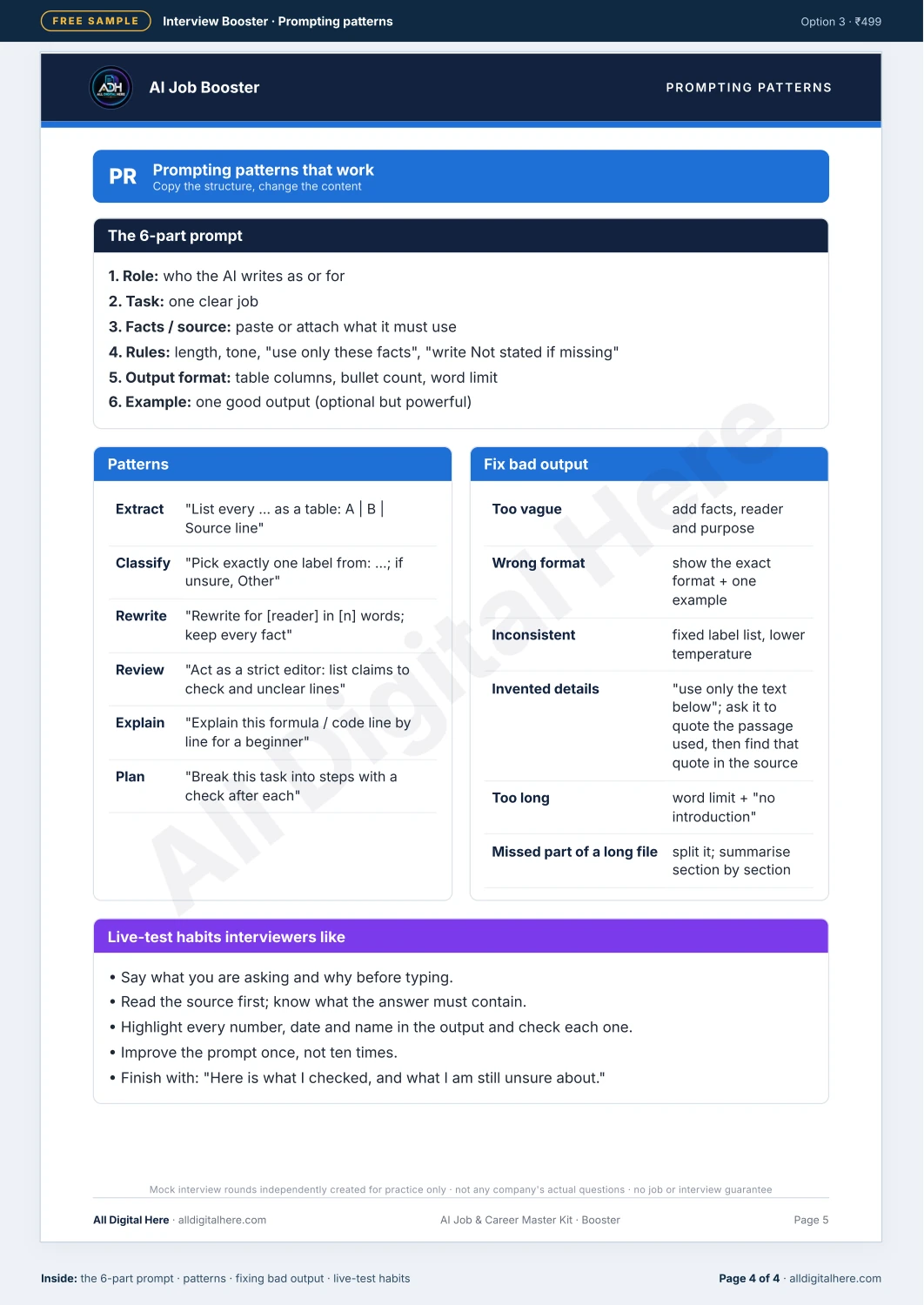 AI Job & Career Master KIT sample PDF — page 4 of 4