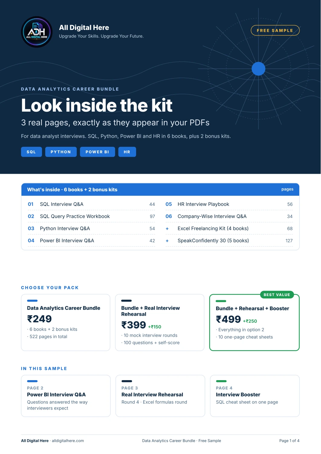 Data Analytics Career Bundle sample PDF — page 1 of 4