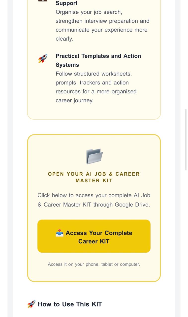 AI Job & Career Master KIT delivery email — part 3
