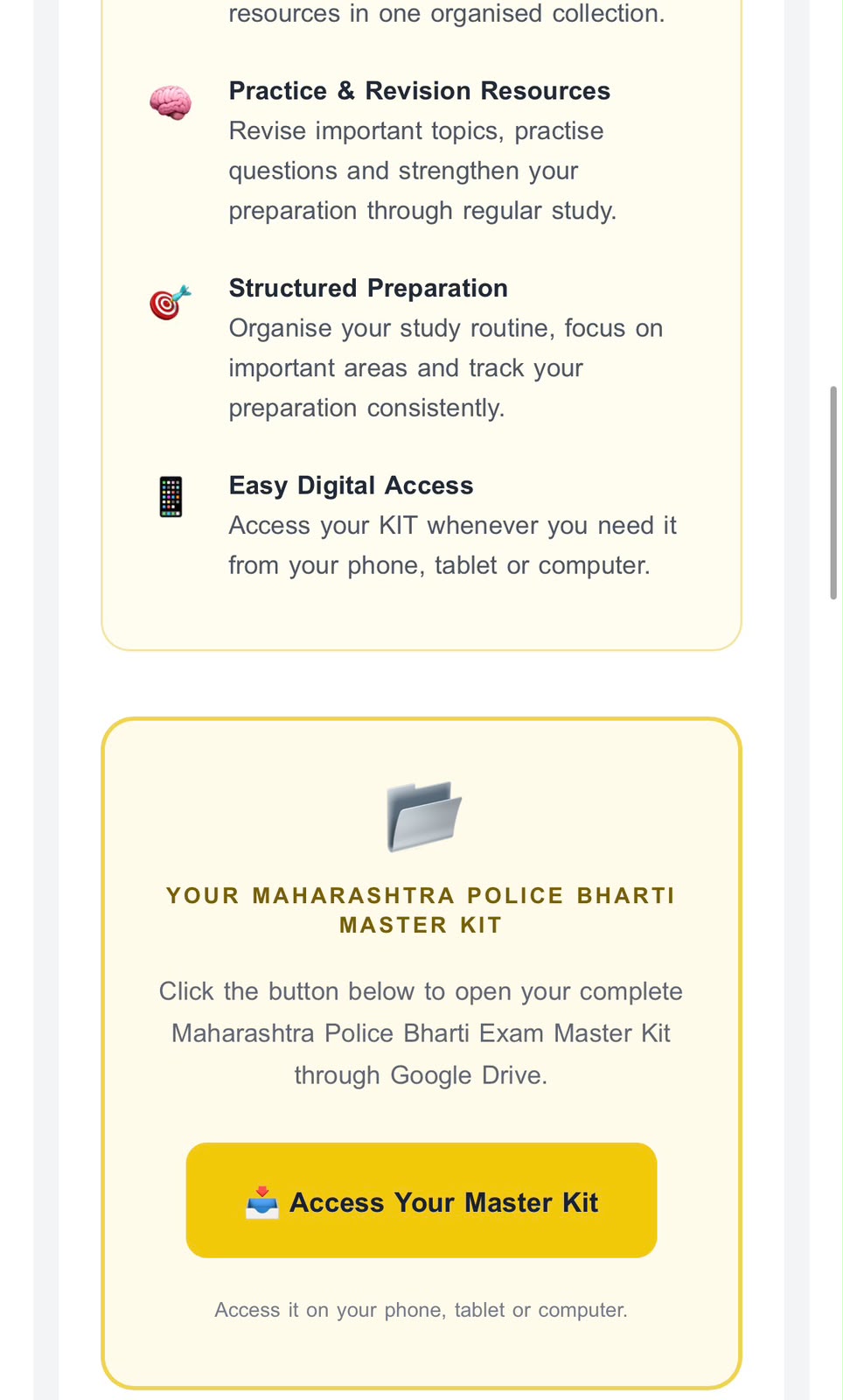 Maharashtra Police Bharti Exam Master Kit delivery email — part 3