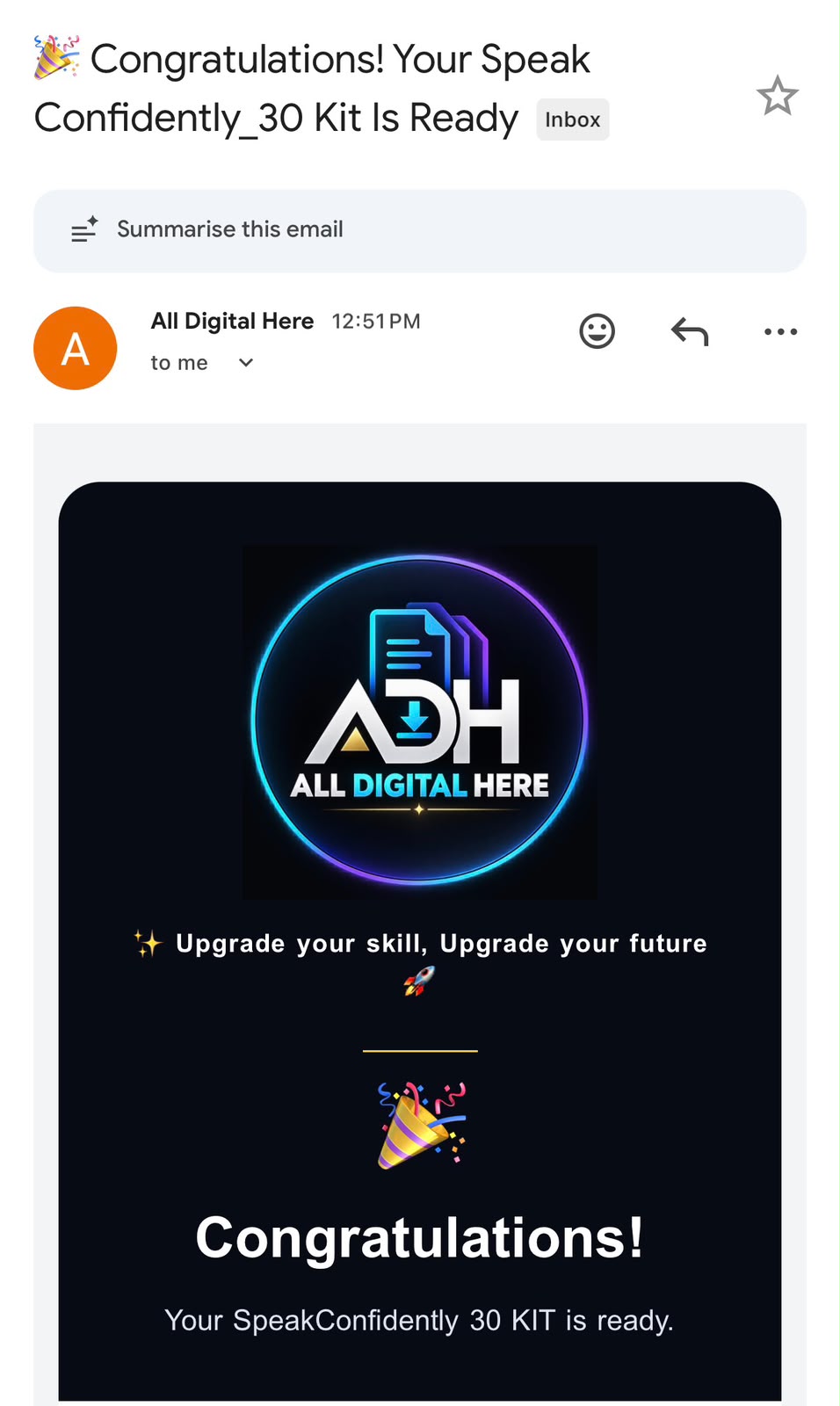 SpeakConfidently 30 delivery email 1A
